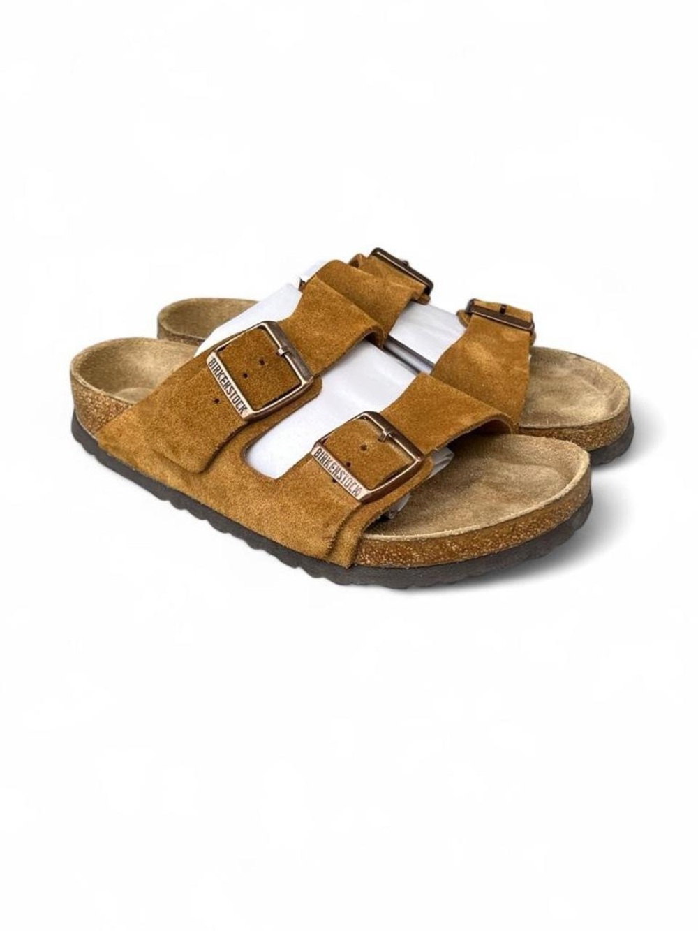 Birkenstock Arizona Mink Brown Suede Soft Footbed Sandals EU 38 Womens 7 Regular